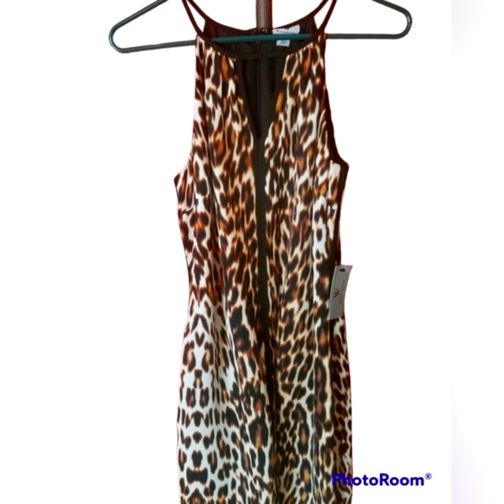CHEETAH PRINT WORTHINGTON SLEEVELESS DRESS